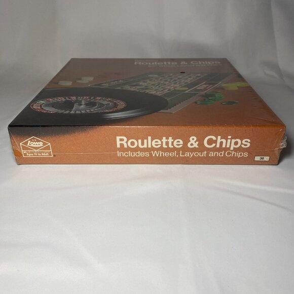 Vtg E.S. Lowe Milton Bradley Co Roulette & Chips Game 8 1/2" Wheel Layout NIP - Picture 6 of 7